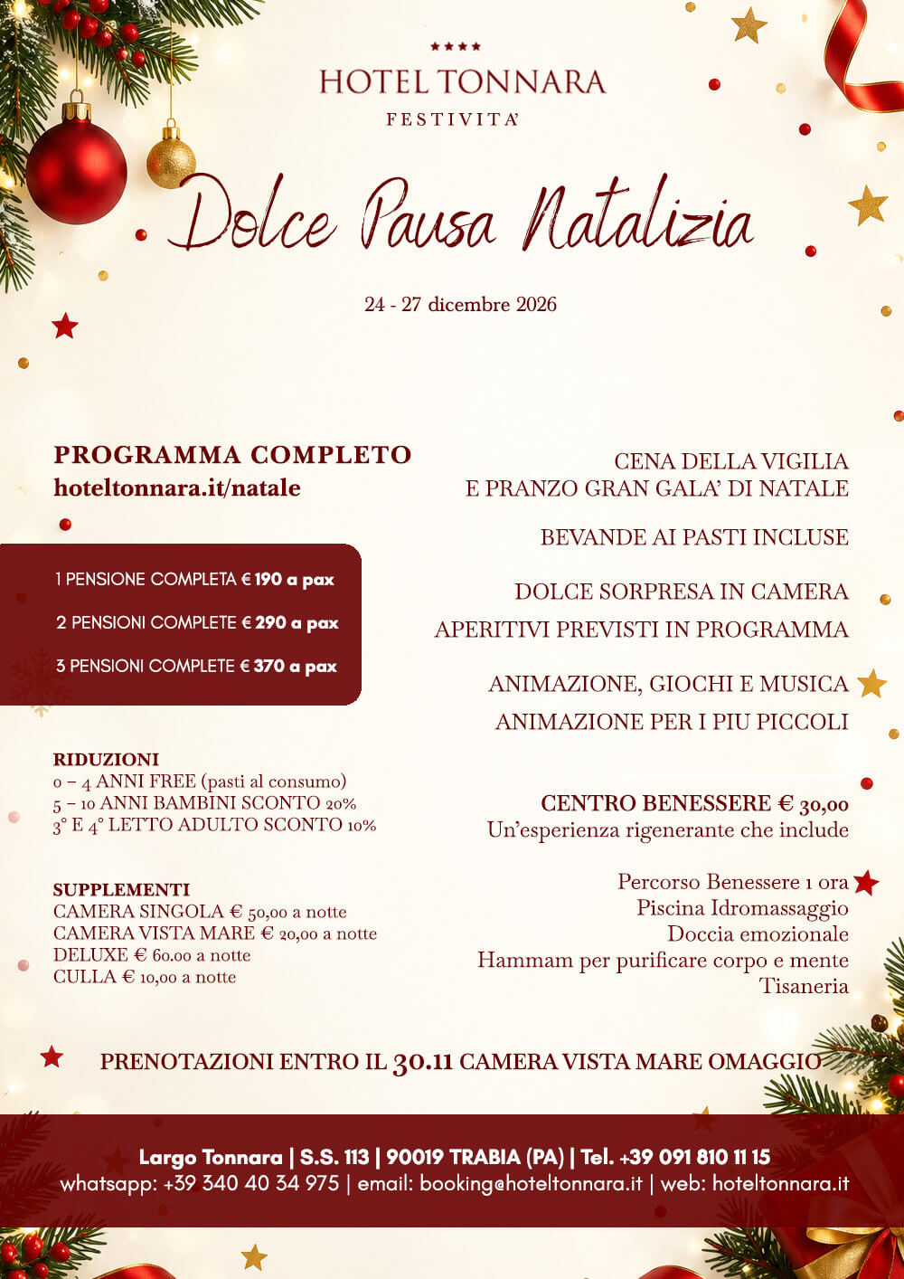Dolce Pausa Natalizia 2026